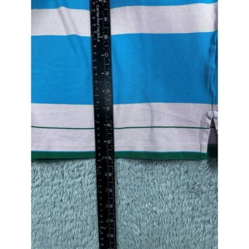 Polo Jeans Co. Polo Shirt Striped Colour Block Cotton‎ Knit vtg Short Sleeve L